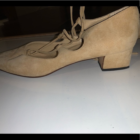 Vintage Prada beige suede lace up heel - Picture 4 of 6